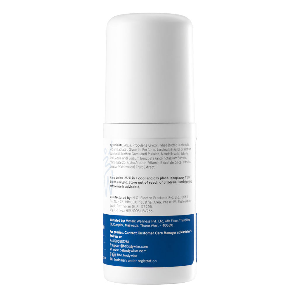4% AHA BHA Underarm Roll On Deodorant Watermelon Fragrance - Treats Odour & Pigmentation