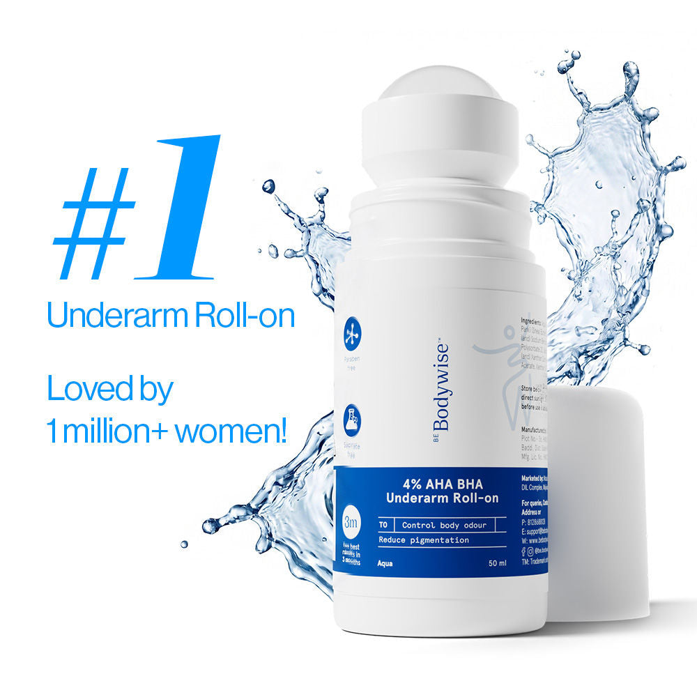 4% AHA BHA Underarm Roll On - Aqua