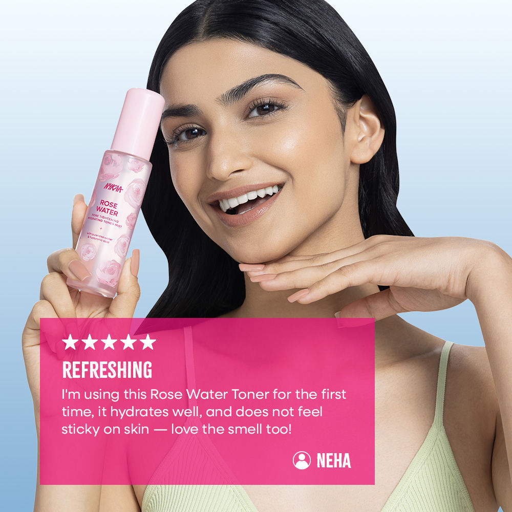 Rose Water Toner Mist with Hyaluronic Acid for Intense Hydration & Skin Barrier Repair