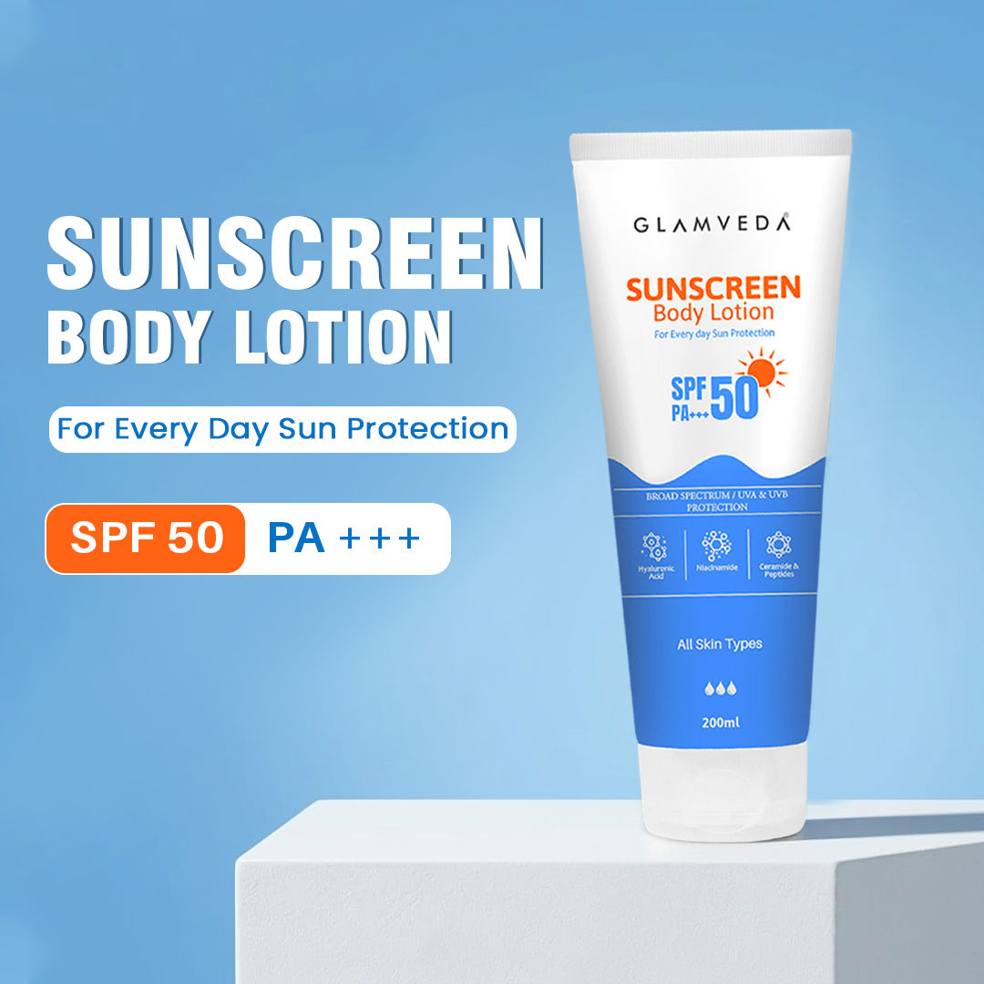 Sunscreen SPF 50 PA+++ Body Lotion With Hyaluronic Acid & Niacinamide