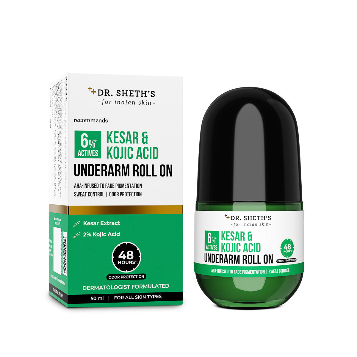 6% Actives Kesar & Kojic Acid Underarm Roll-On