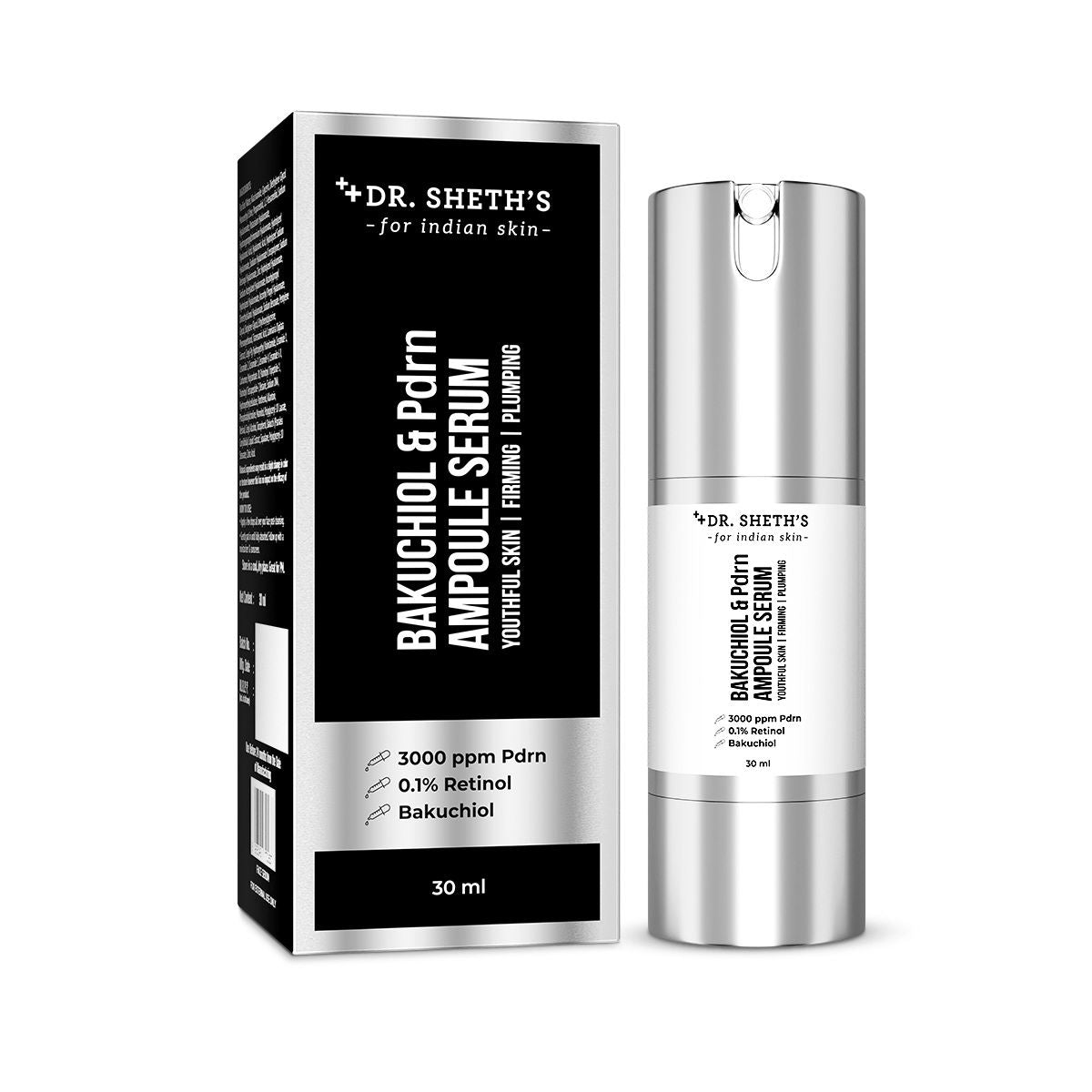 Bakuchiol & PDRN Ampoule Serum Anti-Aging, Reduces Wrinkles, Fine Lines & Repairs Skin