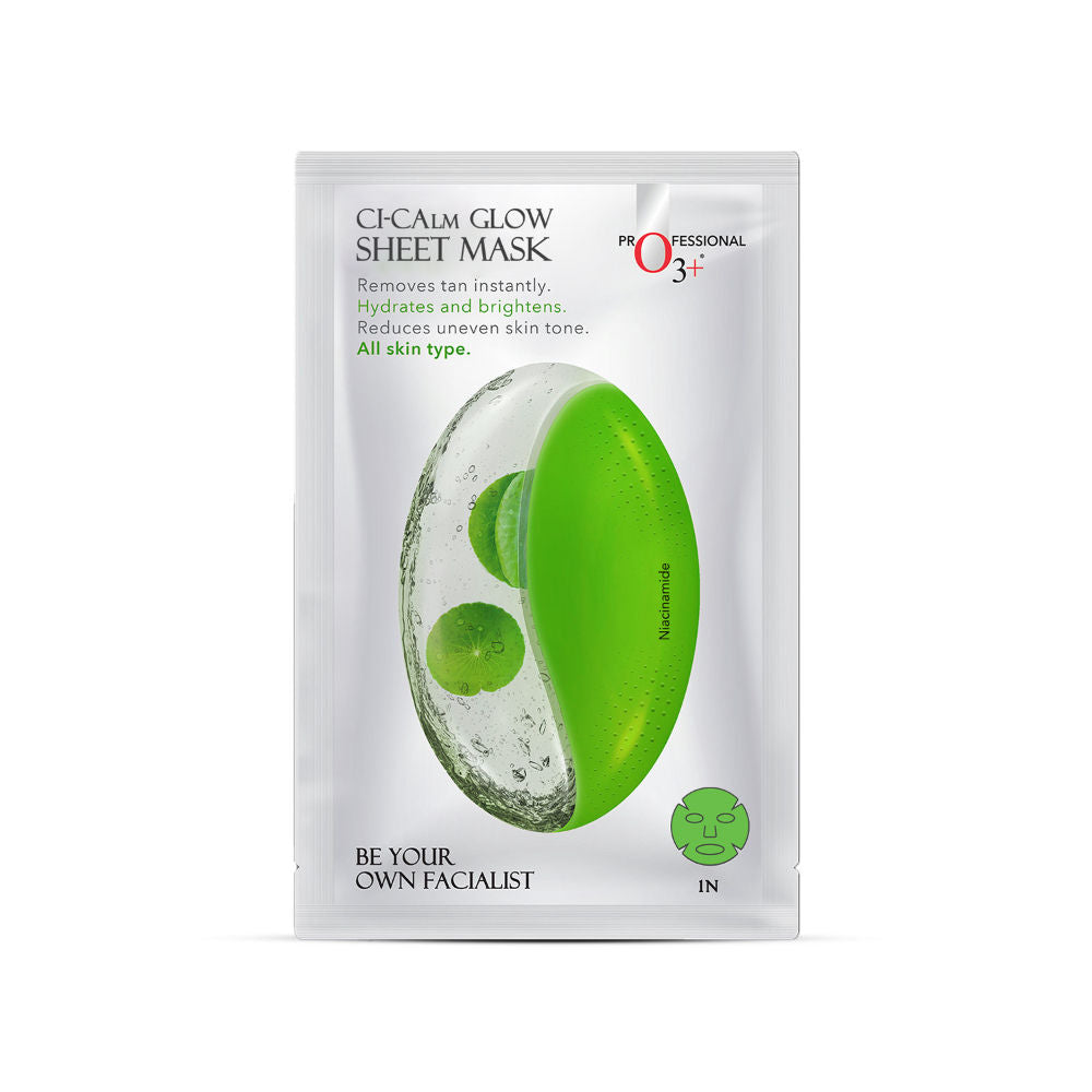 Ci-Calm Glow Sensitive Skin Sheet Mask with Ceramide for Barrier Repair & Anti Redness