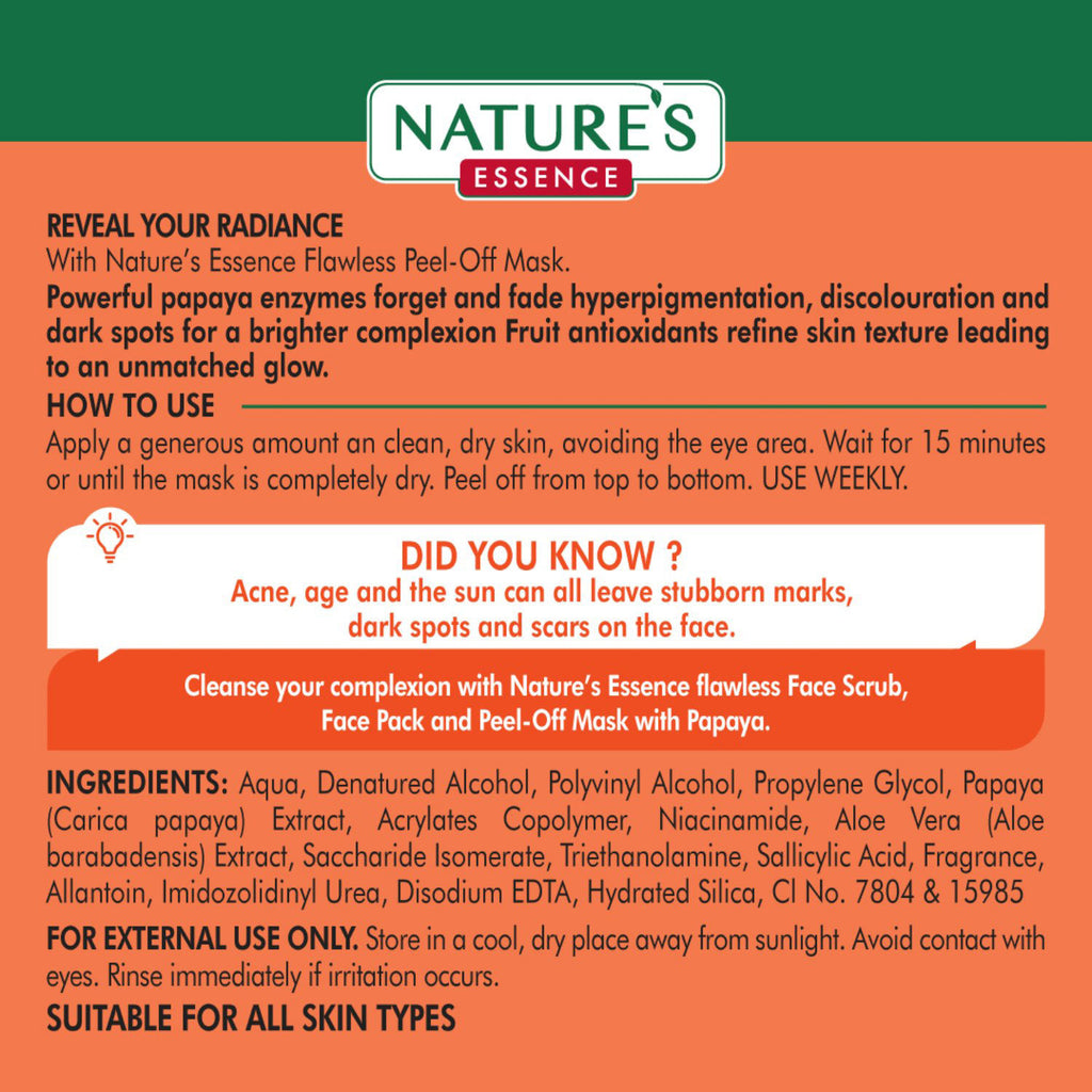Flawless Peel-Off Mask For Glowing Skin Papaya Face Mask