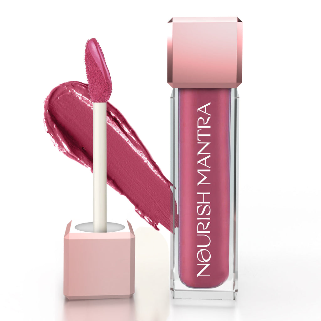 Liquid Lipstick Creamy Matte with SPF/ Water Proof, Smudge Proof Shade Masoom Pink - Berry Dhamaka