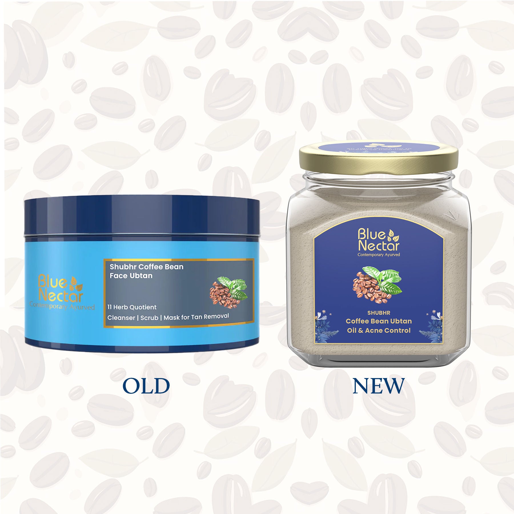 Coffee Bean Ubtan Face Pack & Mask for Skin Repair & Detan (11 Herbs)