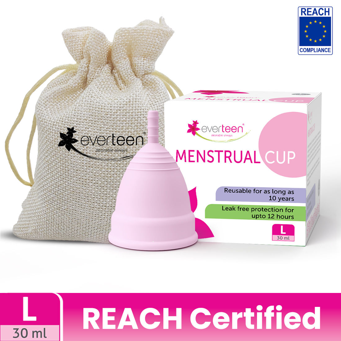 Menstrual Cup 30ml for Women - 12 hours Leak-Proof Protection