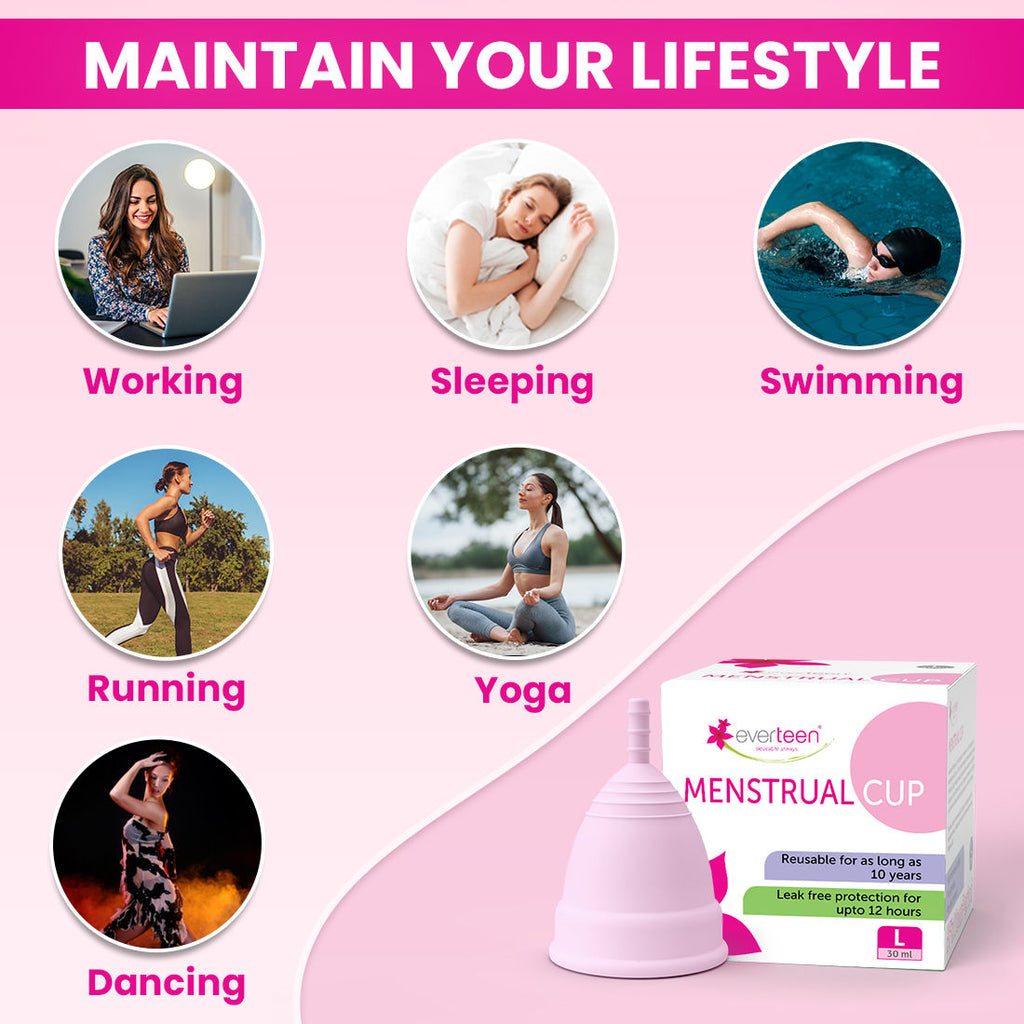 Menstrual Cup 30ml for Women - 12 hours Leak-Proof Protection