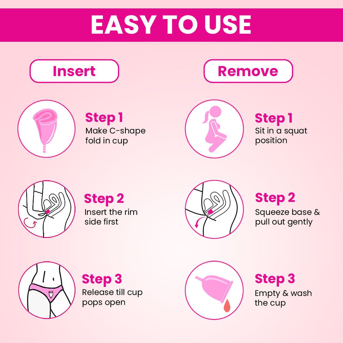 Menstrual Cup 30ml for Women - 12 hours Leak-Proof Protection