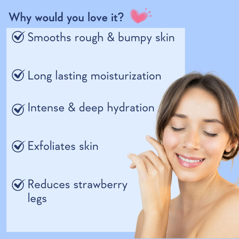 AHA + BHA Exfoliating Body Lotion for Strawberry Skin-Provides Deep Hydration & Detan Skin