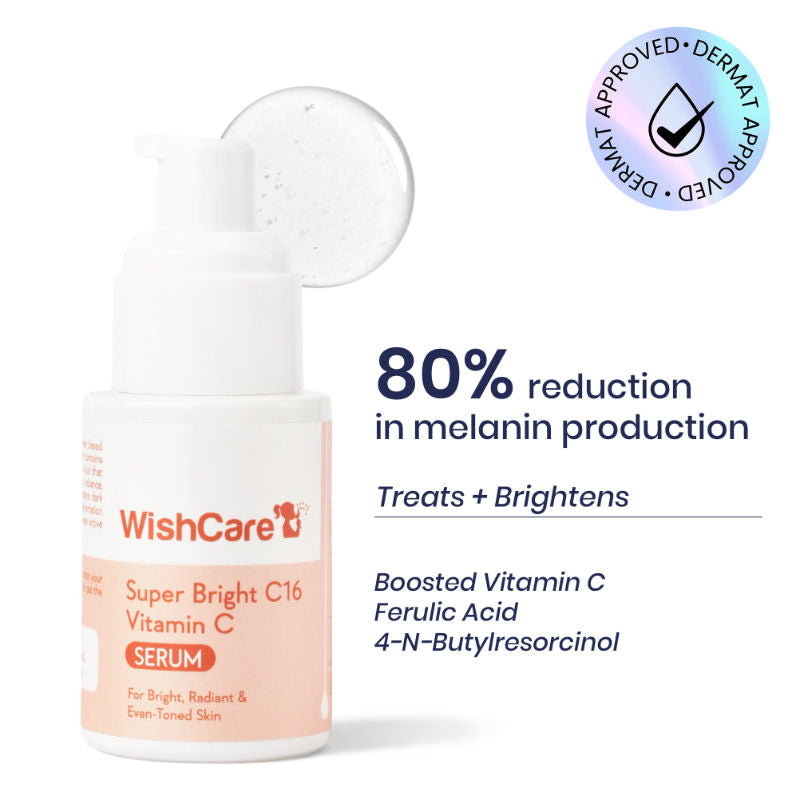 Super Bright C16 Vitamin C Face Serum for Glowing Skin- Reduces Pigmentation & Dark Spots