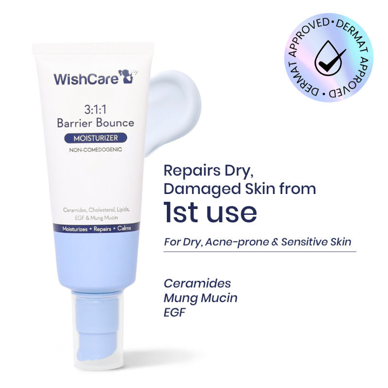 3:1:1 Barrier Bounce Moisturizer for Dry Skin with Ceramides &Mung Mucin for Barrier Repair
