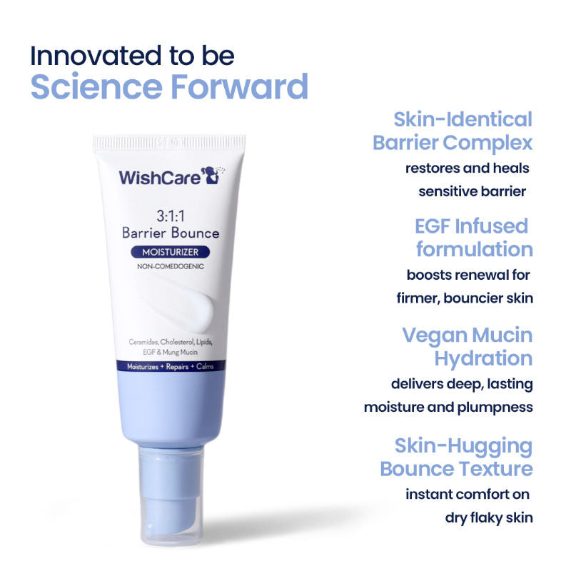 3:1:1 Barrier Bounce Moisturizer for Dry Skin with Ceramides &Mung Mucin for Barrier Repair