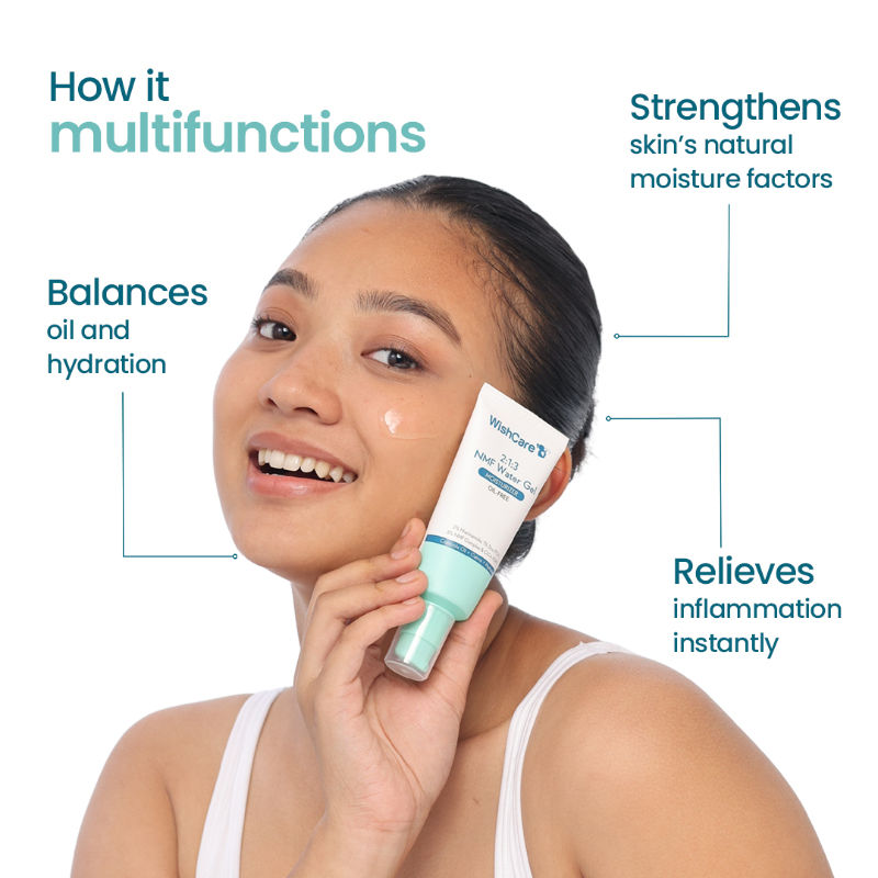 2:1:3 NMF Oil Free Water Gel Moisturizer for Oily & Acne Prone Skin with Niacinamide & Cica