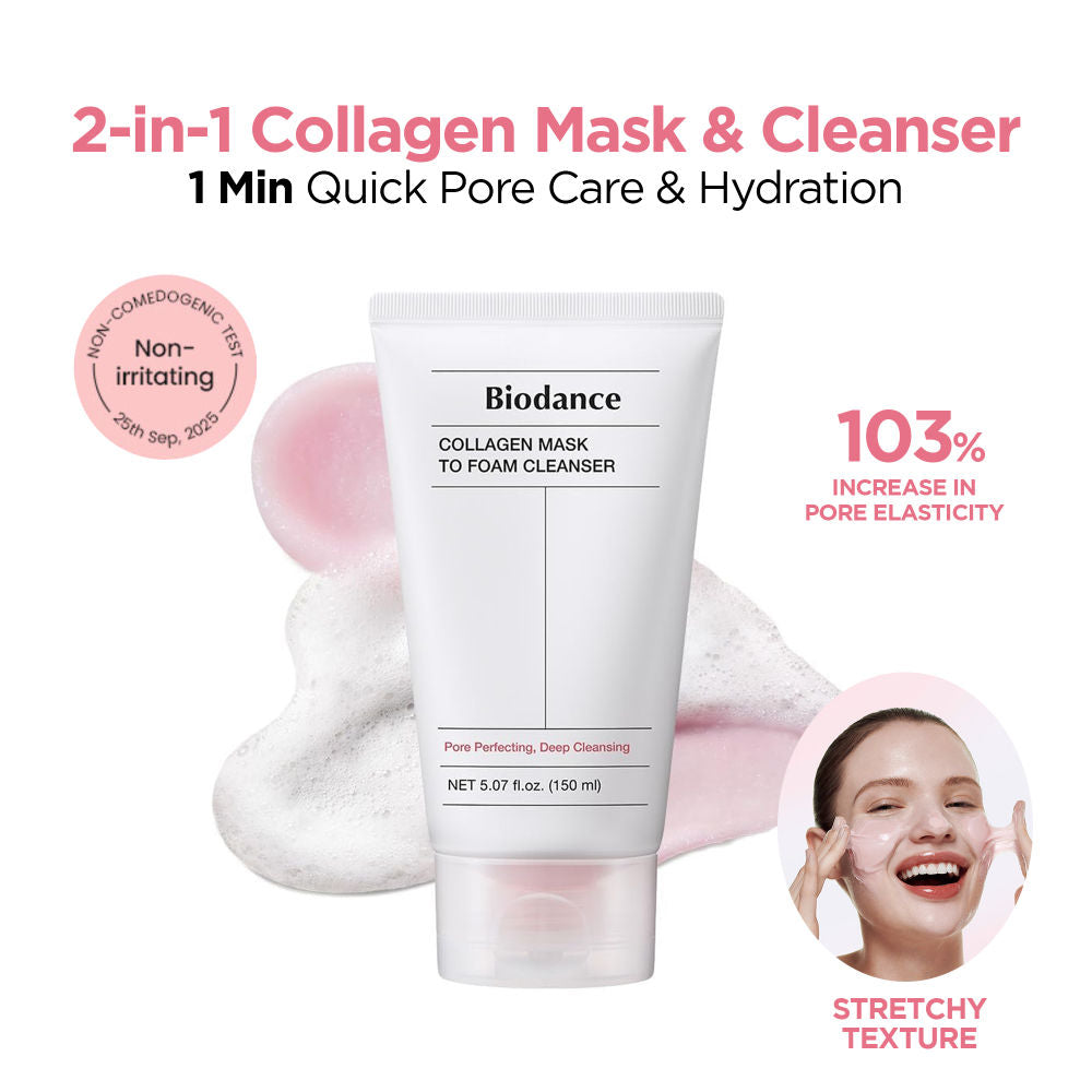 Collagen Mask To Foam Cleanser