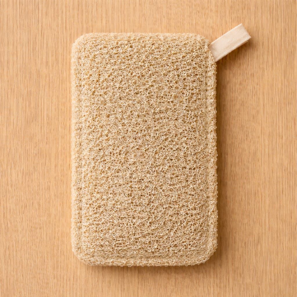 Natural Sun Dried Bath Loofah Scrubber for Smooth & Glowing Skin (1pcs)