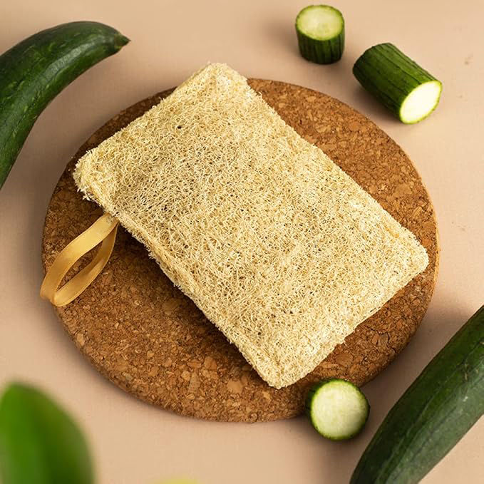 Natural Sun Dried Bath Loofah Scrubber for Smooth & Glowing Skin (1pcs)