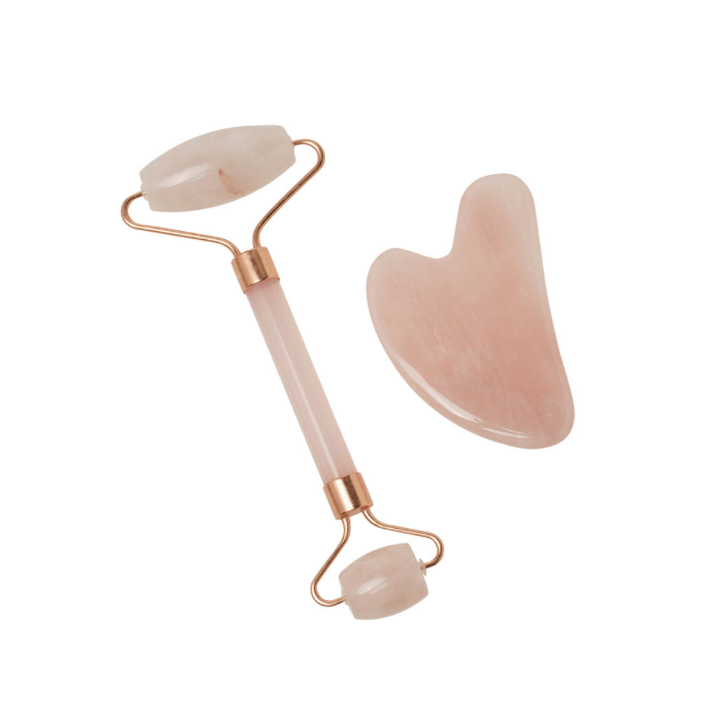 Jade Roller + Guasha Set (Colour /Shape May Vary)