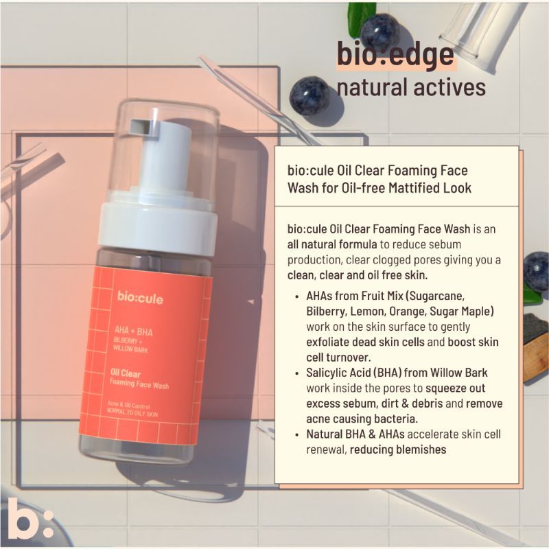 AHA BHA Oil Clear Foaming Face Wash For Oily & Acne Prone Skin