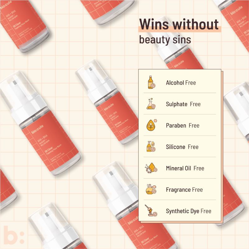 AHA BHA Oil Clear Foaming Face Wash For Oily & Acne Prone Skin