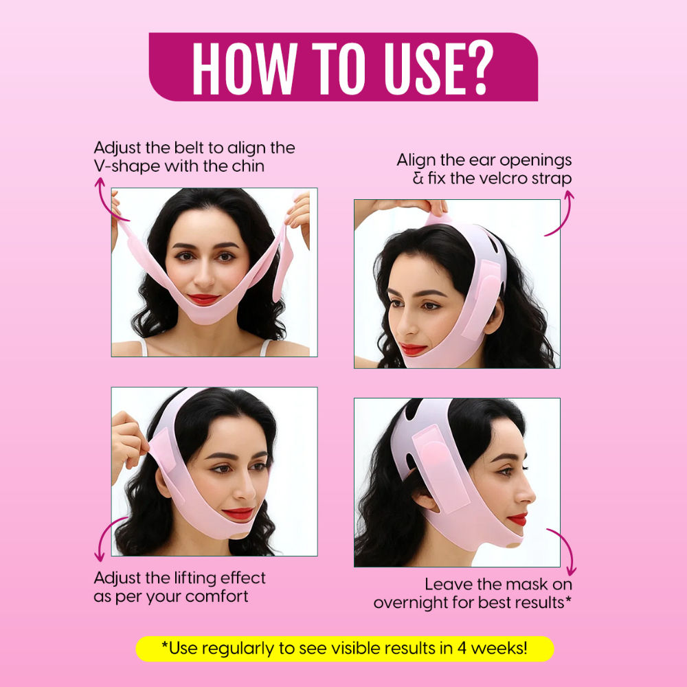 V Line Face Slimming Belt Double Chin Reducer Jawline Shaper Mask for Skin Tightening