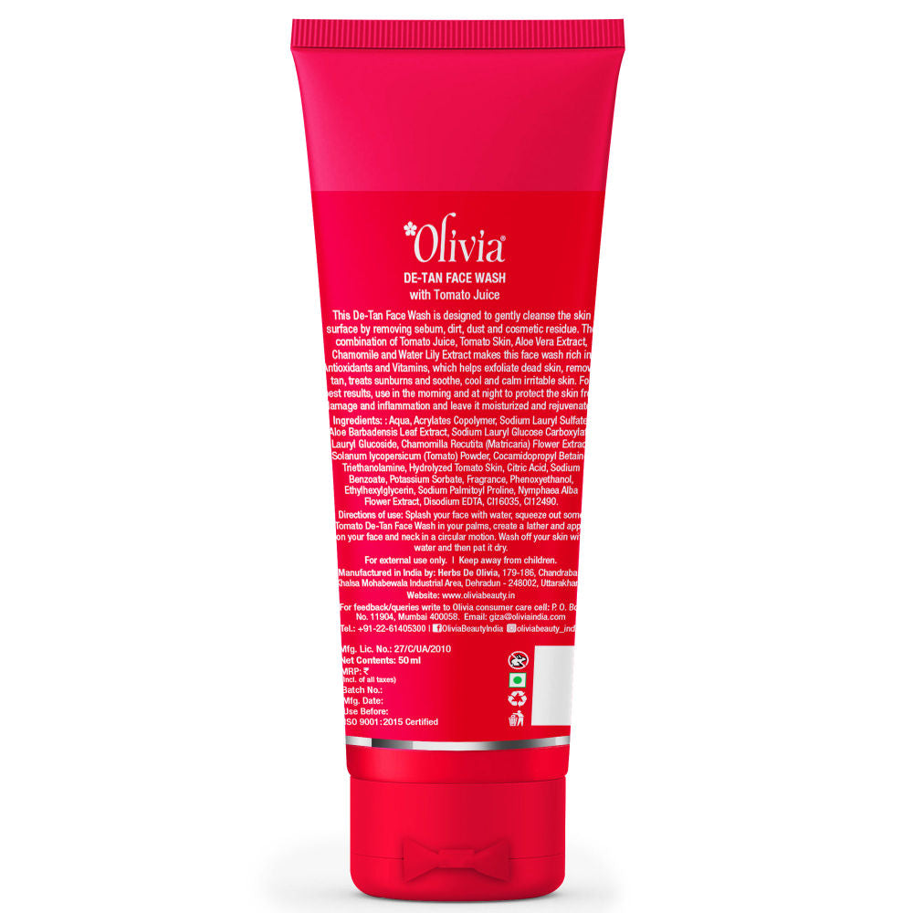 De-Tan Face Wash – With Tomato Juice for Clear, Bright & Even-Toned Skin