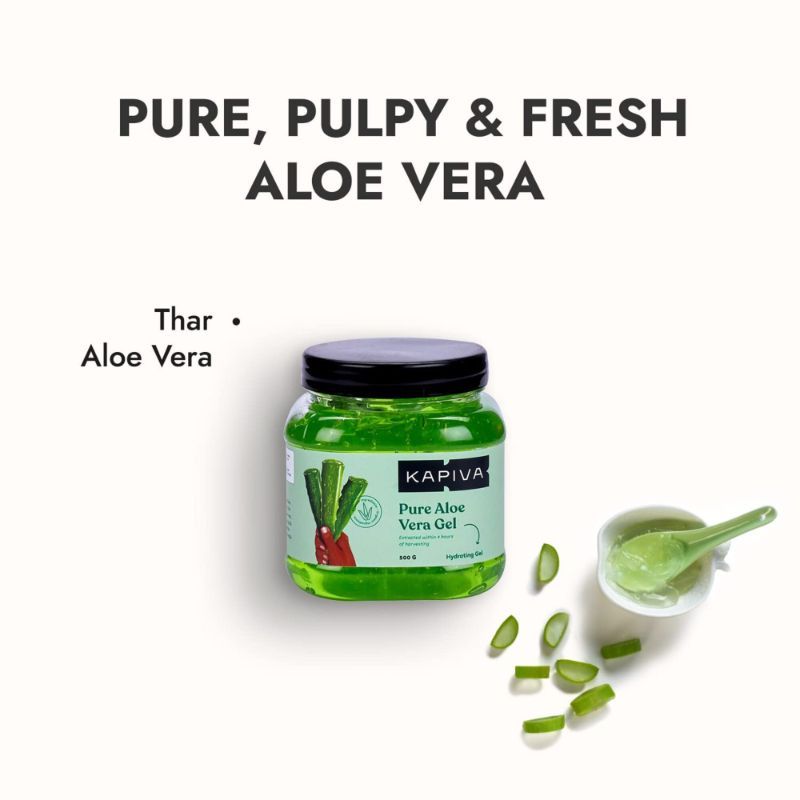 Kapiva Aloe Vera Gel Hydrating and Moisturizing Gel for Face & Hair Multipurpose Gel