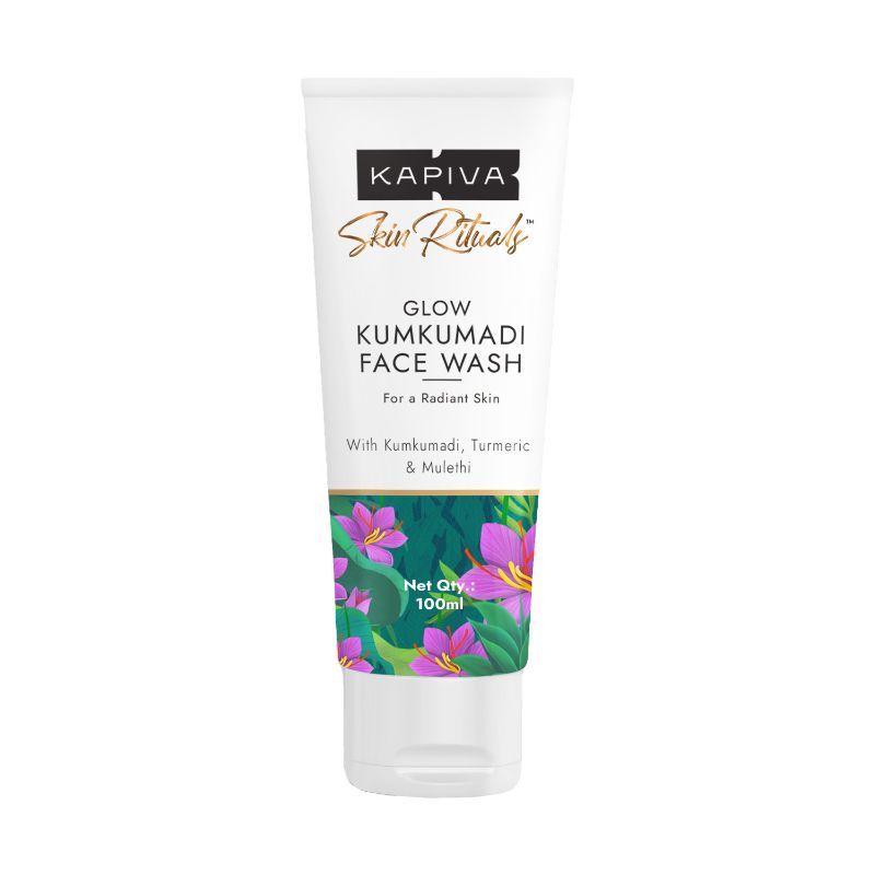 Kapiva Kumkumadi Glow Face Wash Reduces Pigmentation & Dark Spots, 0% Parabens, Sulfates