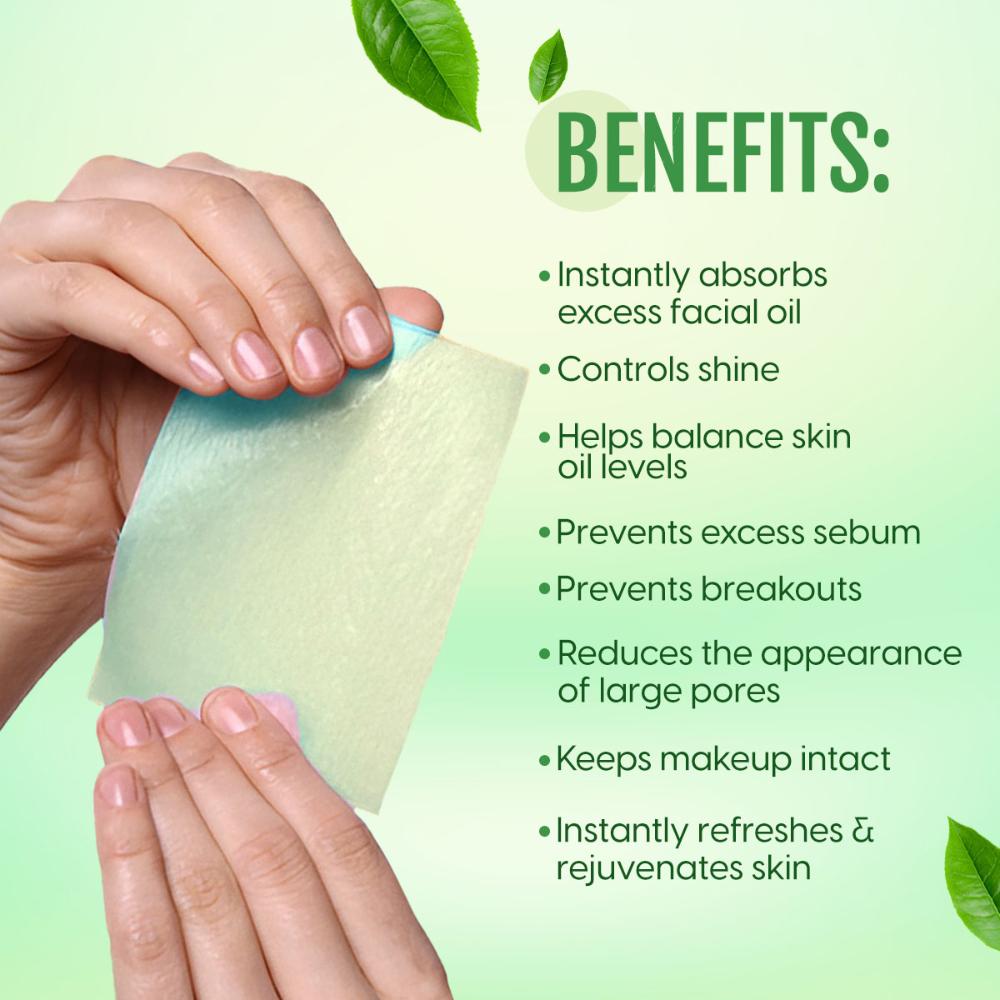 Oil Control Blotting Sheets Face Oil Absorbing Paper Pocket Sized Remover Tissues