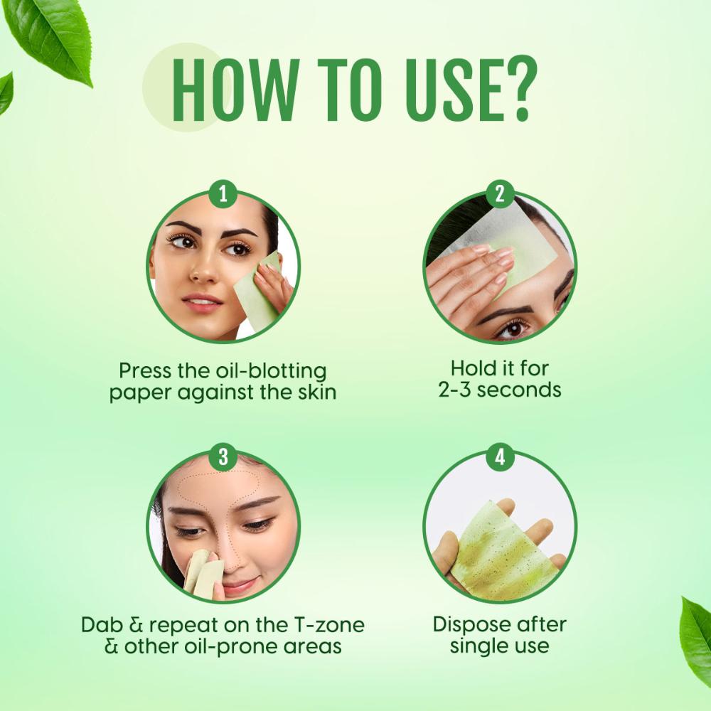 Oil Control Blotting Sheets Face Oil Absorbing Paper Pocket Sized Remover Tissues