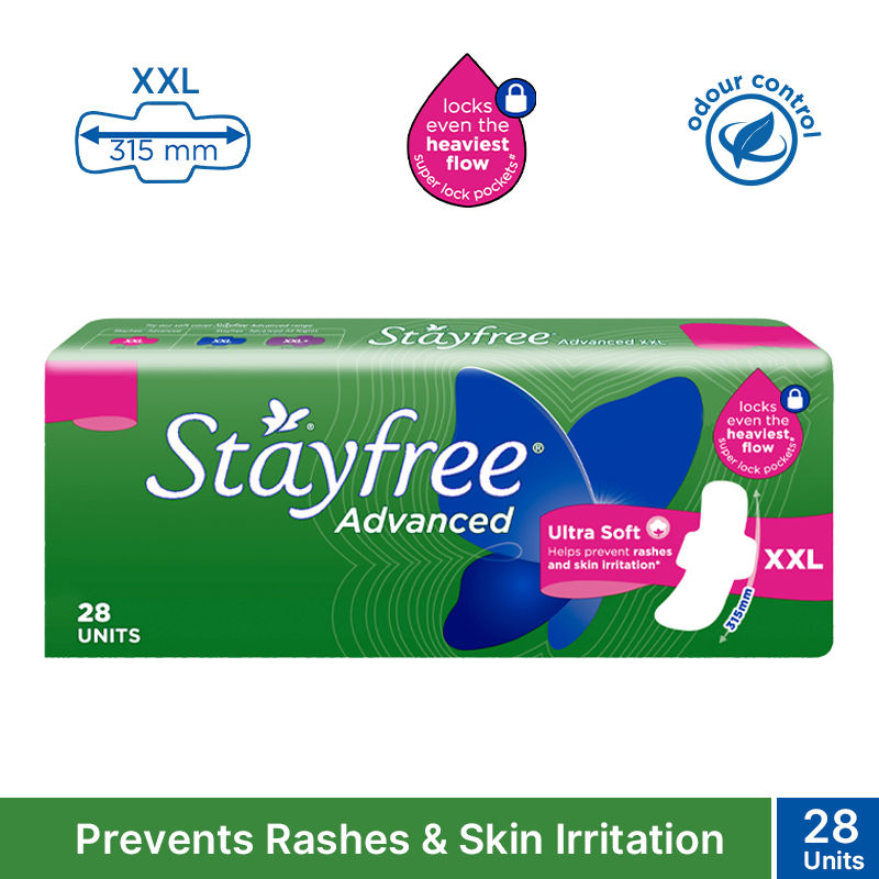 Advanced Ultra Soft Sanitary Pads with Cottony Soft Cover XXL for Heavy Flow
