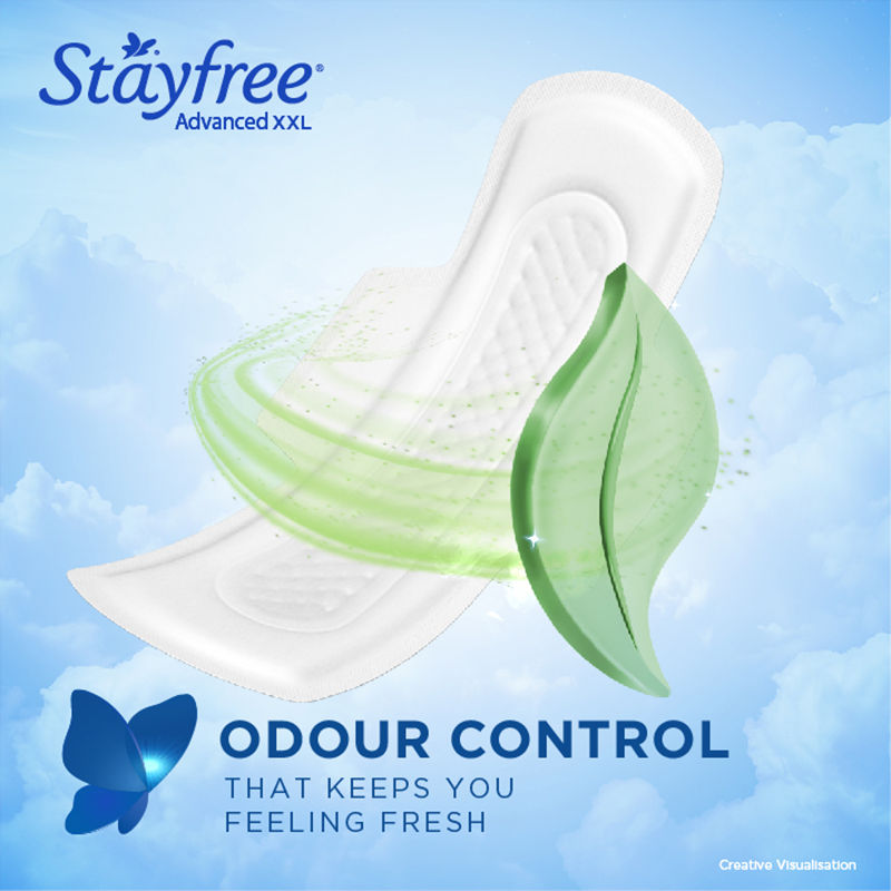 Advanced Ultra Soft Sanitary Pads with Cottony Soft Cover XXL for Heavy Flow