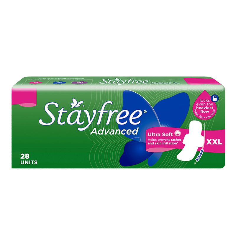 Advanced Ultra Soft Sanitary Pads with Cottony Soft Cover XXL for Heavy Flow
