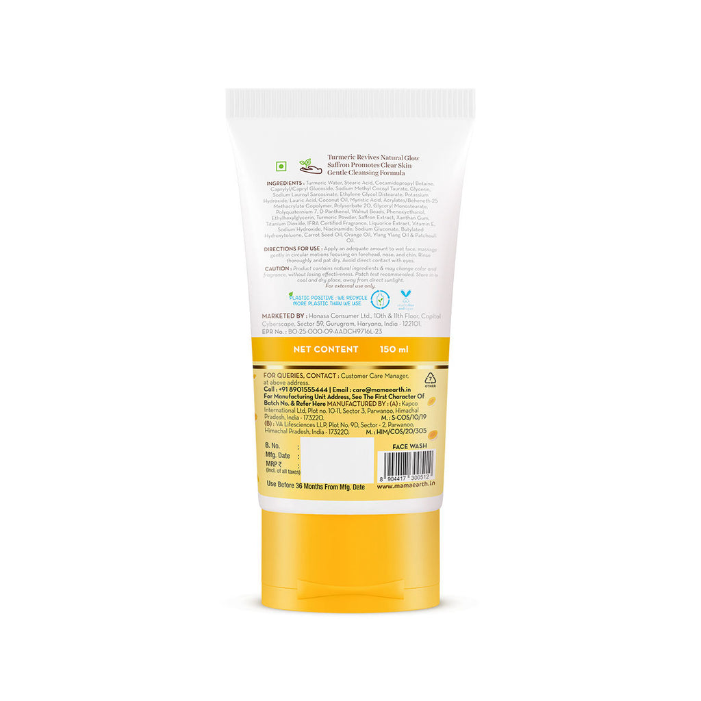 Ubtan Face Wash With Turmeric & Saffron For Tan Removal