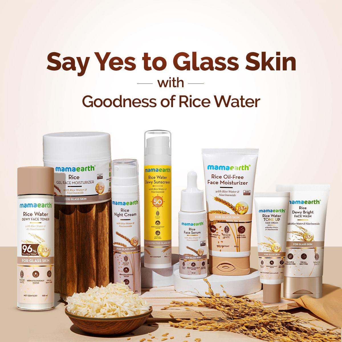 Rice Face Wash With Rice Water & Niacinamide for Glass Skin