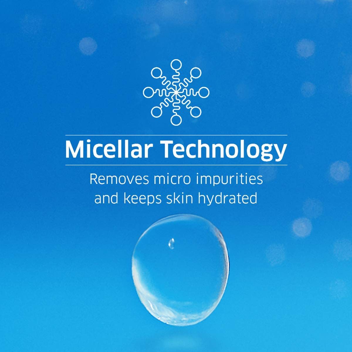 Micellar Water, with Hyaluronic Acid - Alcohol Free Makeup Cleanser, Removes Makeup