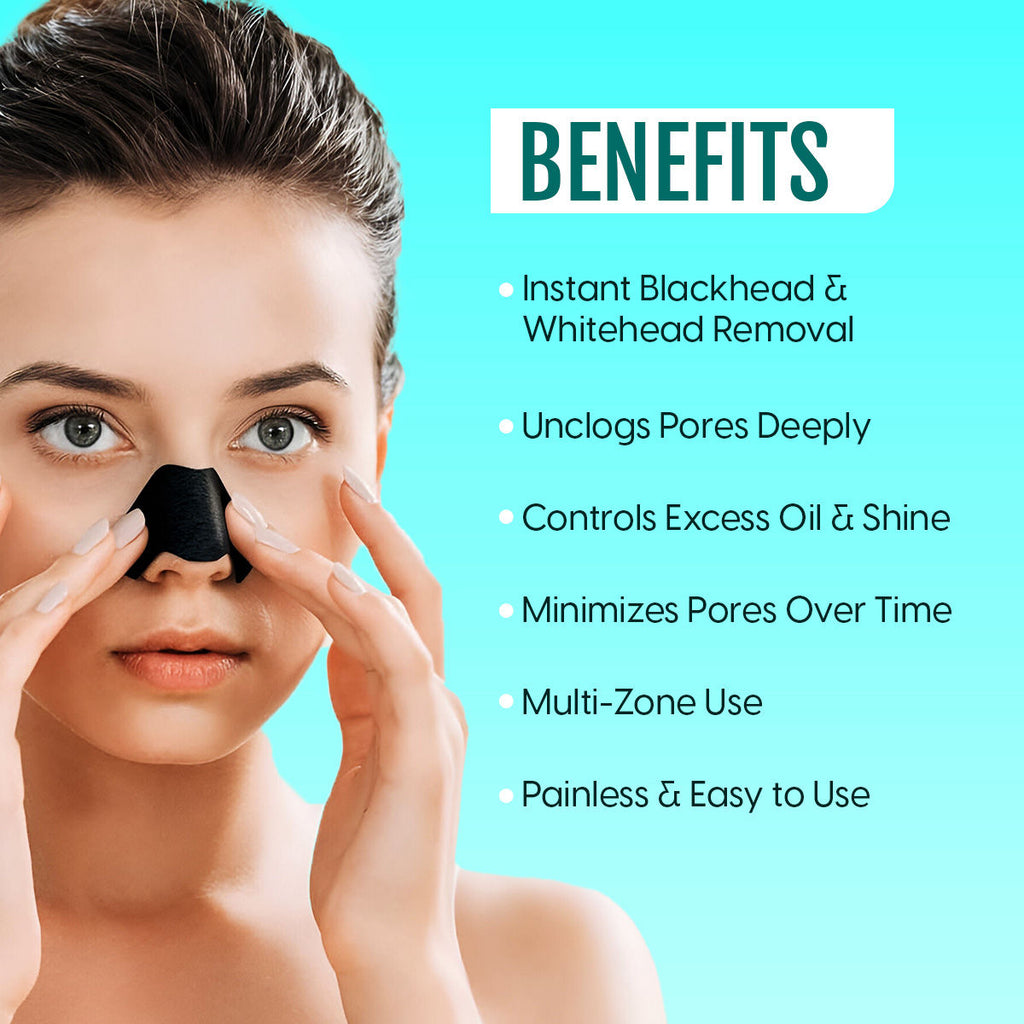 Blackhead Remover Nose Strips - Charcoal Pore Cleansing for Nose, Forehead & Chin
