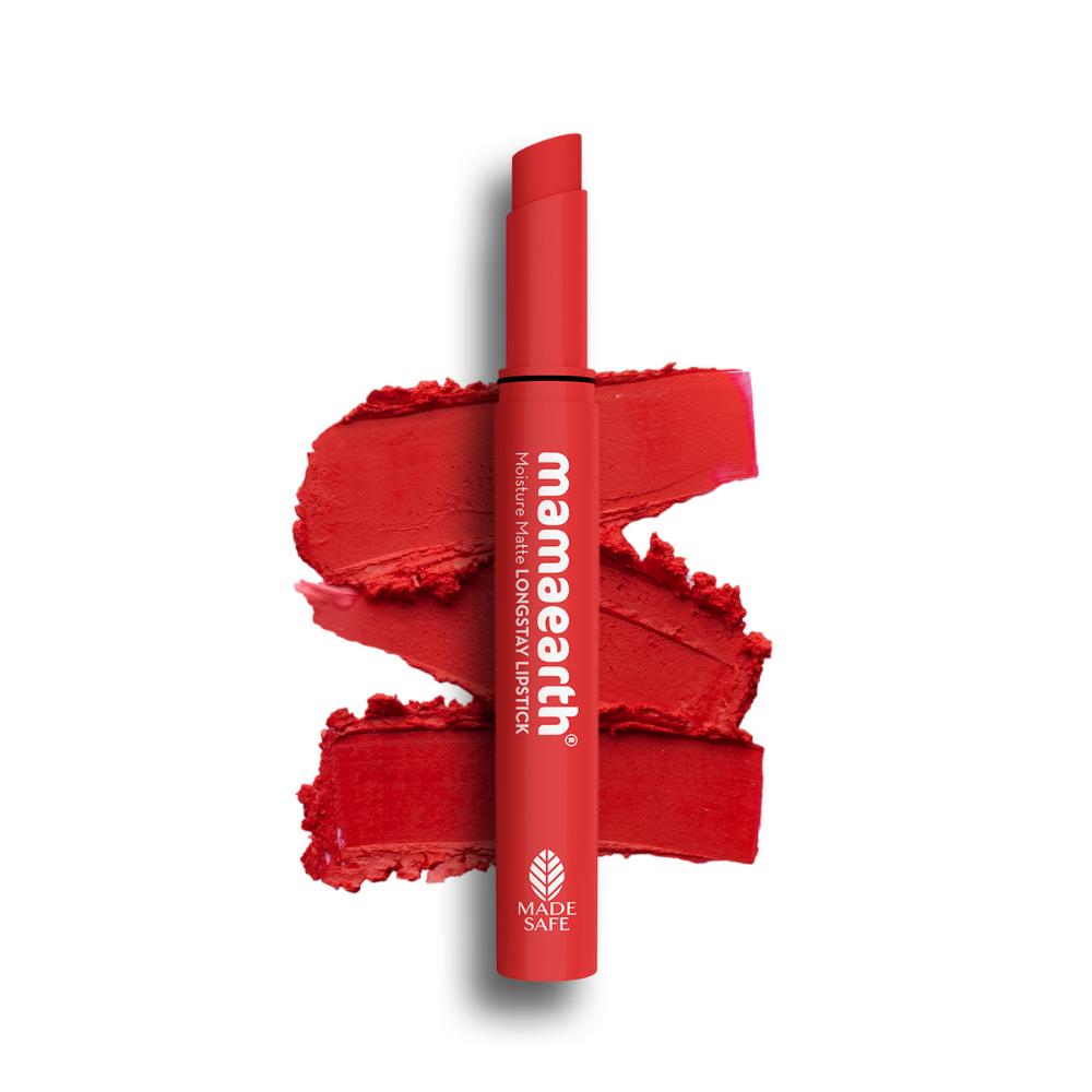 Moisture Matte Longstay Lipstick With Avocado Oil & Vitamin E - Melon Red