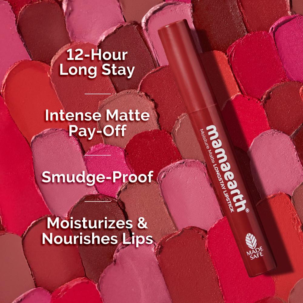 Moisture Matte Longstay Lipstick With Avocado Oil & Vitamin E