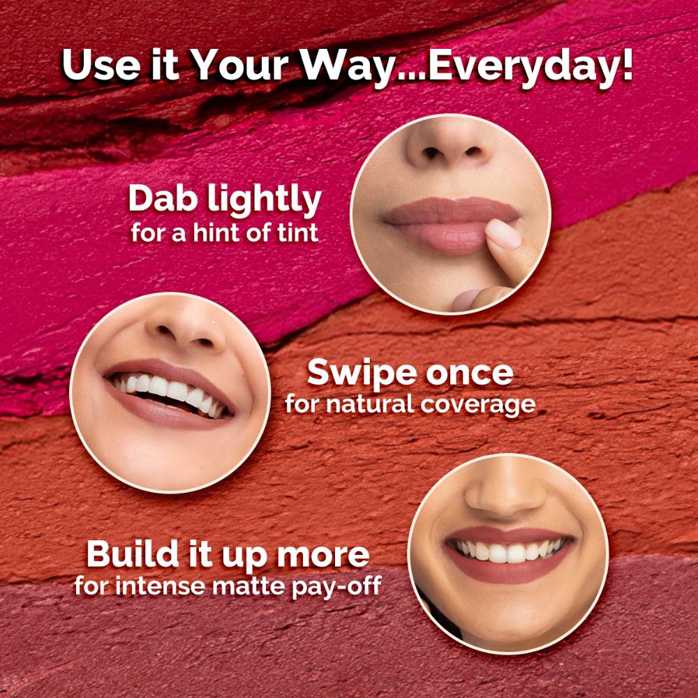 Moisture Matte Longstay Lipstick With Avocado Oil & Vitamin E