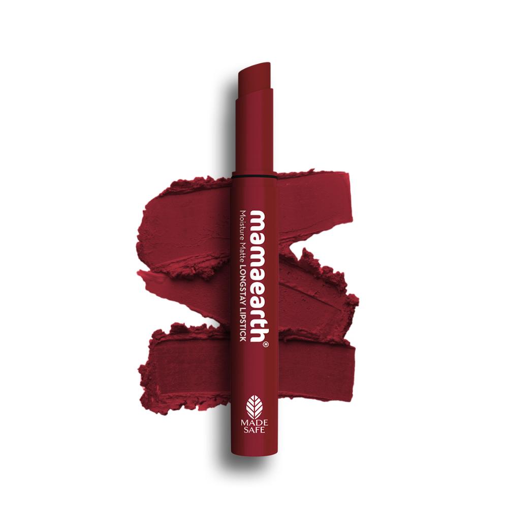 Moisture Matte Longstay Lipstick With Avocado Oil & Vitamin E - Red Caramel