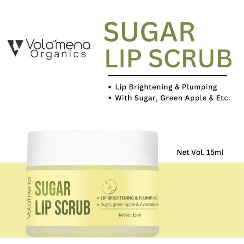 Lip Scrub With Sugar, Green Apple Extract & Avocado Oil