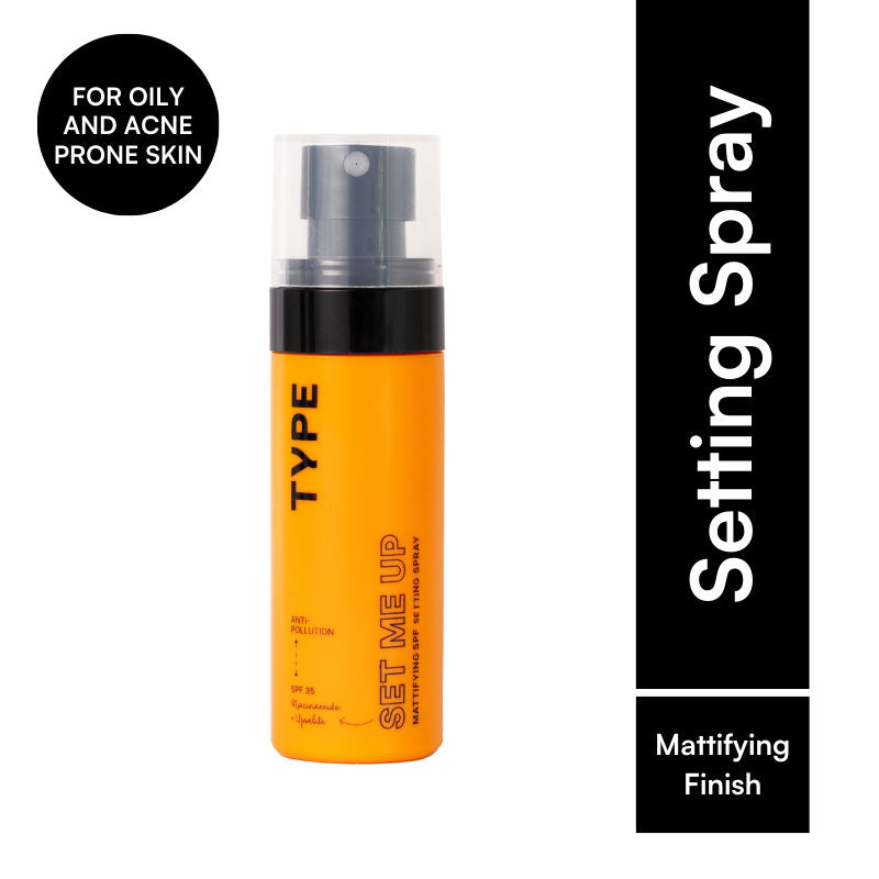 Mattifying Setting Spray SPF 35 PA+++ Face Makeup 12Hr Set For Oily Skin