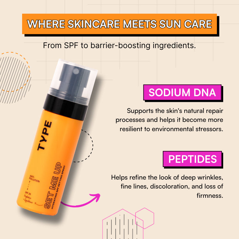 Hydrating Setting Spray SPF 35 PA+++ Face Makeup 12Hr Set For Dry Skin
