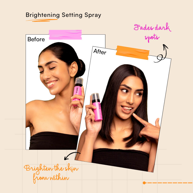 Brightening Setting Spray SPF 35 PA+++ Face Makeup 12Hr Set Vit C Glow