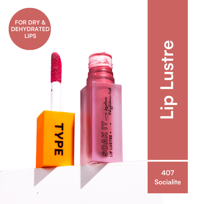Lip Gloss Fo Dry Lips with Squalane & Tripeptides 6 Hrs Stay - Socialite
