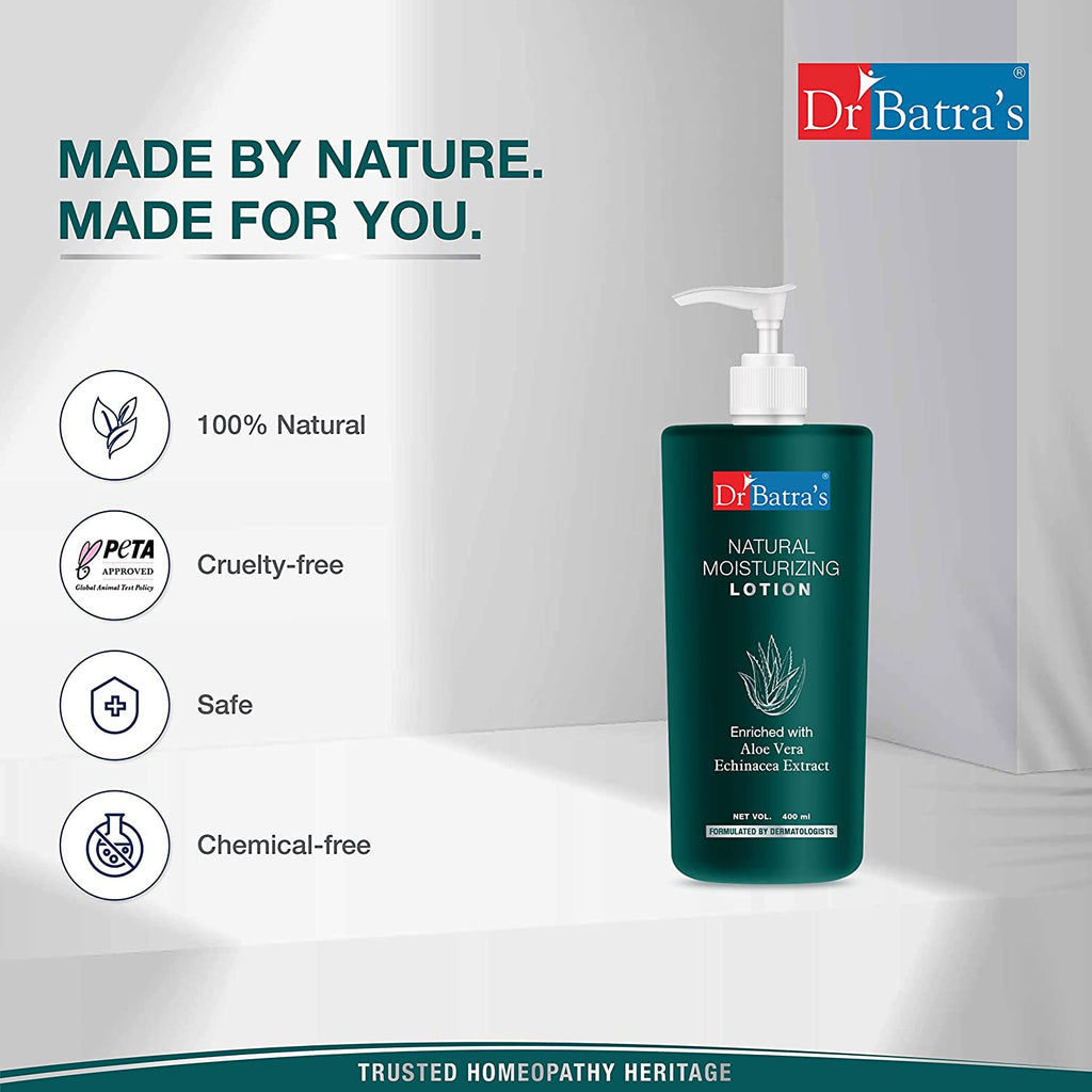 Dr Batra's Moisturized Lotion, Enriched with Aloe Vera & Echinacea, Shield against Dry Skin