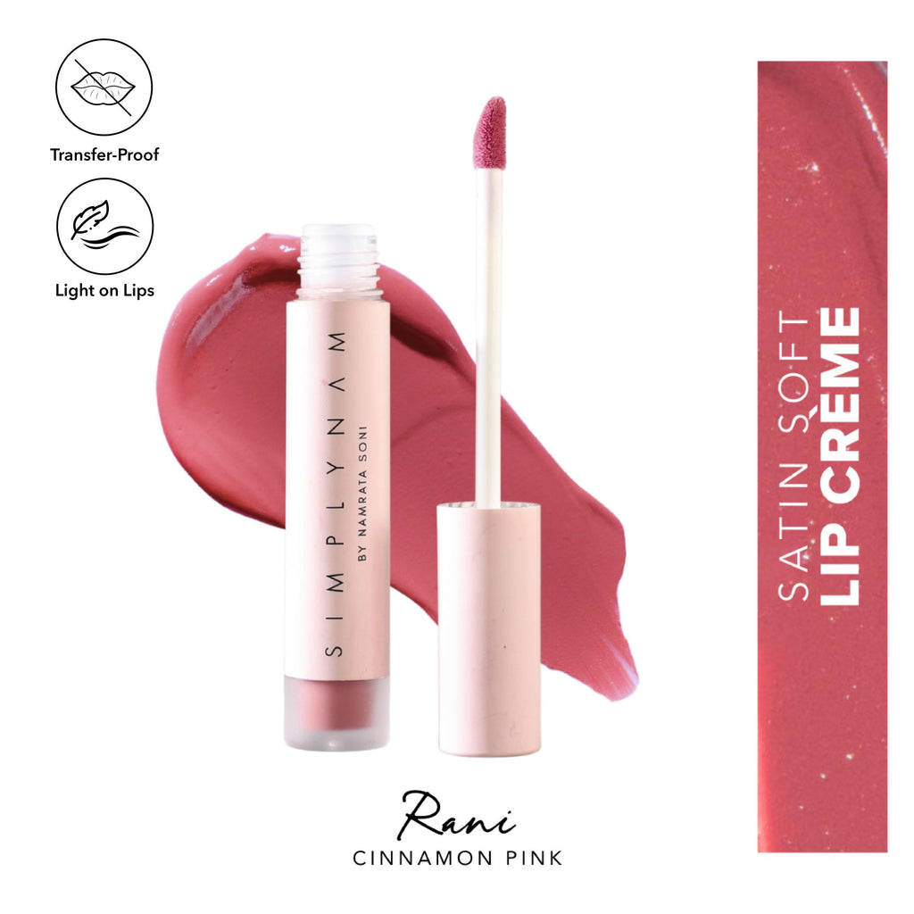 Satin Soft Lip Creme, Hydrating, Botanical Colour for Everyday Lips - Cinnamon Pink