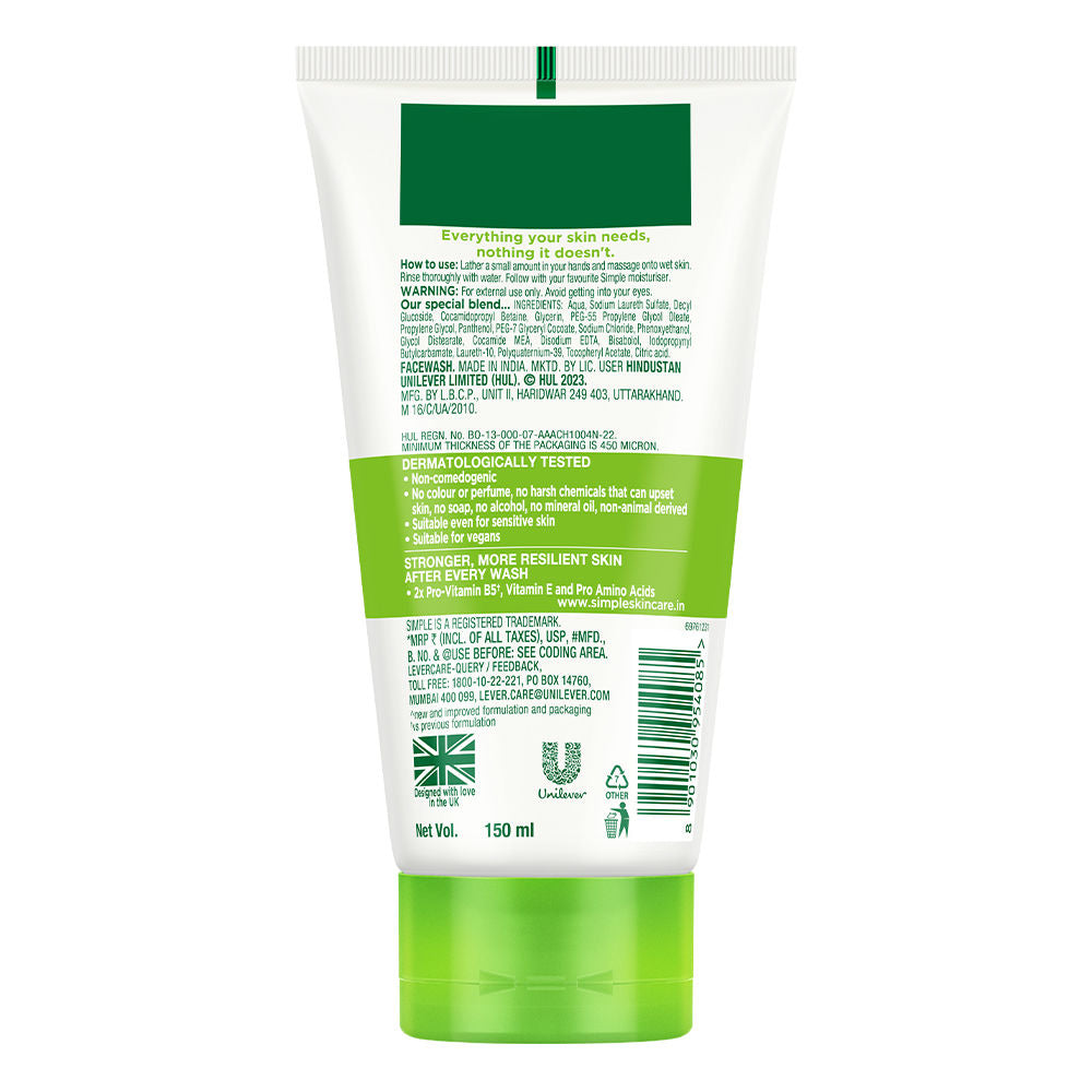 Kind To Skin Moisturising Facial Wash, Reduces Dryness with Panthenol for Dry Skin