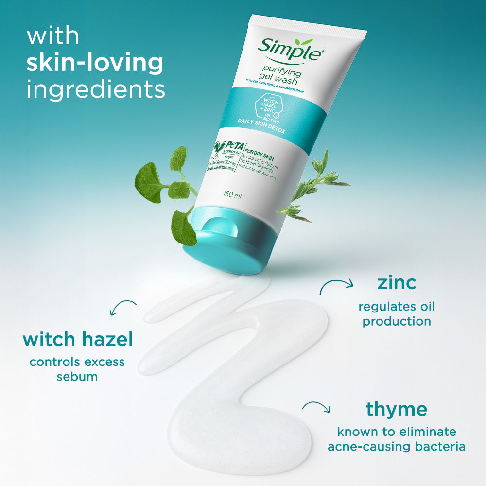 Daily Skin Detox Purifying Facial Wash, 100% Soap Free | Gentle on Acne prone skin